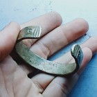 Extremely Rare Ancient Viking Engraved Bracelet Bronze Artifact Authentic