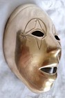 Vintage Brass Pierrot Clown Mask Wall Art