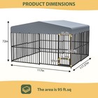 Heavy Duty Outdoor Dog Kennel Playpen Large Cage Fence With Waterproof Roof Cove