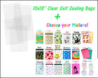 50 Pack  25 Each 10x13  Poly Mailers   Transparant Plastic Apparel Mailing Bags