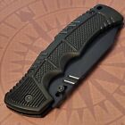 Witharmour Knife W sheath Large Lockback 5  Closed Black Tanto Blade