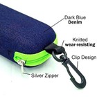 2 Pack Eye Glasses Case Box Sunglasses Protector Hard Zipper Belt Clip Portable
