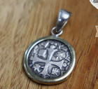 Urca De Lima Spain Colonial Ship Wreck Coin Solid Sterling Silver Pendant 26mm