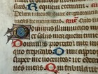 Rare Illuminated Medieval Breviary Book Hours Manuscript Vellum Leaf Circa 1450