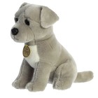     New Aurora World Miyoni Stuffed Plush Toy Pit Bull Terrier Soft Dog Grey Cream