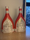 Set Of 2 Vintage Ussr Porcelain Decanters  Mid-century Russian Liqueur Bottles