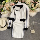 Women s Ribbed Zip Jacket   Bodycon Mini Dress Loungewear