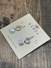 Barse Basi Square Earrings- White Howlite-silver-nwt