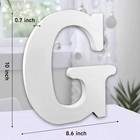 Aocean 10 Inch White Big Wood Letters  Unfinished Wooden Letters For Wall De   