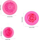 3 Pack 3d Flower Bloom Rose Silicone Molds Resin Rose Candle Mold For Cake Decor