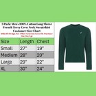 3 Pack  Men s 100  Cotton Long Sleeve Crew Neck Sweatshirt Sizes S-xl