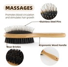 Double Sided Dog Brush Pin And Boar Bristle Pet Grooming Comb For Long Or Sho   
