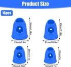 16 Pcs Silicone Finger Protectors Thimbles Grips Sewing Guitar