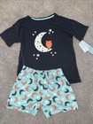 Medium Cat And Jack Girls Owl Pajamas Short Sleeve Shirt   Shorts  New With Tags