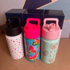 Lot Of  3  14oz Simple Modern Kids Insulated Water Bottles Polka Dot melon fox