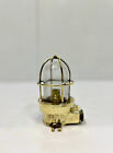 Ship Salvaged Original Brass Old Antique Ceiling Mount Bulkhead Light Fixture