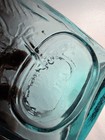 Aqua Blue   Ice - Double Eagle  Pint Civil War Historical Flask Near Mint 