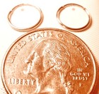 14kt Pure Yellow Gold Small 10mm Endless Wire Hoop Earring - Free Shipping 