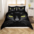 Animal Duvet Cover Size Pet Cat Comforter Set Black Cat With Queen Multi 02