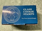 Vintage Williams Sonoma Glass Cookie Stamps- Set Of 4 In Original Box