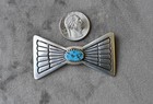 Raymond Coriz Kewa Tribe Brooch  23 Grams  2 1 2  X 1 3 16  Turquoise   Silver