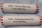2025    2 - Roll Set 1 Philadelphia And 1 Denver Roll From Mint Boxes