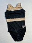 Simone Biles Gk Elite Leotard Gymnastics Gold Black Seqin Bling Usa Tank Size Am