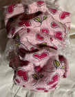 Female Dog Puppy Pet Diaper Washable Pant Sanitary Underwear Hearts Roses Med