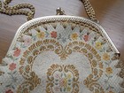 Vintage Seed-beaded Evening Handbag Purse Made In Italy