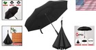 Reverse Folding Inverted Umbrella With Durable Fiberglass Ribs - 48    Coverage