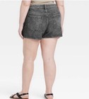 Women   s Universal Thread Wrap Front Denim Mini Skort Black 28