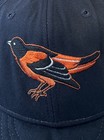 Baltimore Orioles Hat Vtg New Era Pro Model Black Fitted Size 7 5 8 