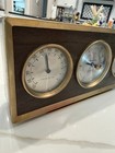 Vintage Airguide Weather Station Thermometer Barometer Hygrometer Brass