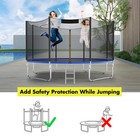 15ft Trampoline Safety Net Replacement Protection Enclosure Net For 10 Poles