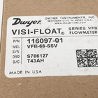 New Dwyer Vfb-66-ssv Visi-float Air Flowmeter 100psi 1 8  Fnpt 116097-01