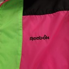 Vtg Reebok Sport Track Suit Womens M Neon Pink Green Nylon Windbreaker Pants