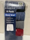 George 6 Pack Men Boxer Briefs Moisture Wicking   Tag Free   Size Xl  40-42  Nwt