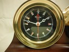 Chelsea Newport Nautical Black Flag Quartz Clock   Barometer Set Double Base