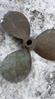 Vintage Bronze Boat Propeller 3 Blade Nautical Marine Decor Patina