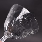 Tulip Stem Floral Wheel Cut 5  Liquor Cocktail Glass Unk313 Vintage 1930 s