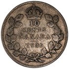 Canada - 10 Cents - 1936 - Km 23a - Item  1 - Silver  800