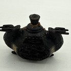 Japanese Asian Oriental  Ornate Vintage Wood Carved Double Dragon Inro Bottle