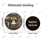 Beautiful Refrigerator Magnet   250th Anniversary Of  Usa Freedom   1776-2026