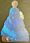 Rare Vintage Hallmark  happy Birthday Daughter  Die Cut Paper Doll Card B8 pd13