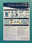 2022 Alaska Airlines Safety Card--737-800 900 With Rafts