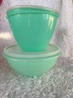Vintage Jadite Green Tupperware Strainer Lettuce Bowl W Spike   Lids Wine Chillr