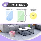 Small Colorful Clear Trash Bags 4 Gallon 150 Count Garbage Bags   Fit