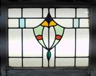Abstract Pretty Old English Leaded Stained Glass Window 21 3 4 x 17 