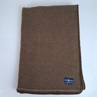 Ralph Lauren 100  Lambs Wool Blanket Brown 90x90 Made In Usa Wpl-5280