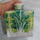 Chinese Qing Tongzhi Famille Rose Porcelain Cabbage Pattern Tea Caddy 6 3 Inch
